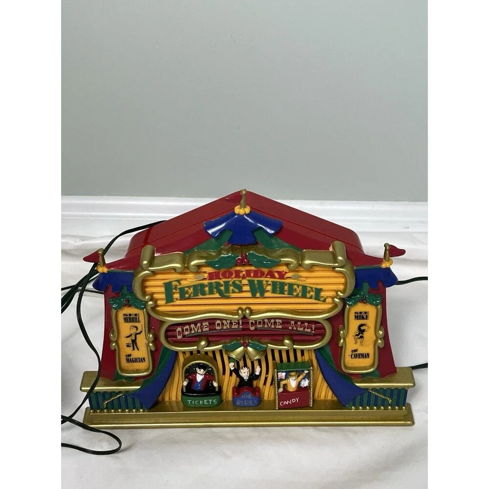 VTG Mr. Christmas Holiday Ferris Wheel Music Box For Parts Repair Music Works